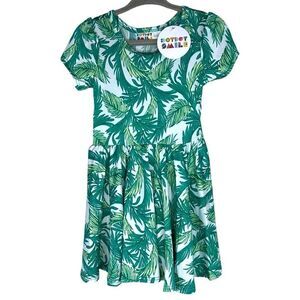 NEW Dot Dot Smile Tropical Leaves Cap Sleeve Dress 12-24M